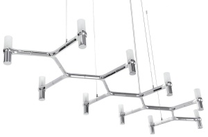 LUSTRA CU LED-URI ATOMIC LONG, CROM, DIN METAL, STIL MODERN, B2