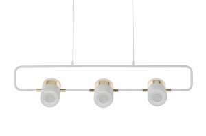 LUSTRA CU LED-URI BLINK 3, AURIU/ALB MAT, DIN ALUMINIU SI PLASTIC OPAL, STIL MODERN, B2