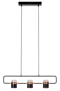 LUSTRA CU LED-URI BLINK 3, NEAGRA, DIN ALUMINIU SI PLASTIC OPAL, STIL MODERN - Img 3