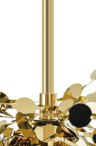 LUSTRA CU LED-URI MONETE SINGLE, AURIE, CONFECTIONATA DIN METAL, STIL MODERN - Img 4