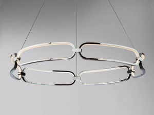 LUSTRA CU TELECOMANDA 80CM, COLETTE, METAL SI LED, STIL MODERN SCHULLER - Img 4