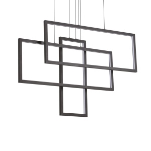 LUSTRA FRAME SP RETTANGOLO, NEGRU MAT, DIN METAL, STIL MODERN