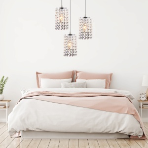 LUSTRA GLAMOR CRYSTAL APP731-3CPR, 27x103 cm, ARGINTIU, DIN METAL DE INALTA CALITATE SI CRISTALE, STIL MODERN, TU - Img 6