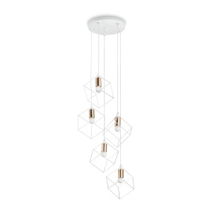 LUSTRA ICE SP5, ALB, DIN METAL, STIL MODERN