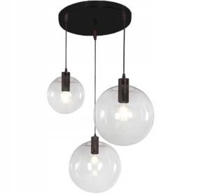 LUSTRA LASSI BLACK APP309-3CP, 20x25x30/90 cm, NEGRU, DIN OTEL SI METAL DE INALTA CALITATE, STIL MODERN, TU