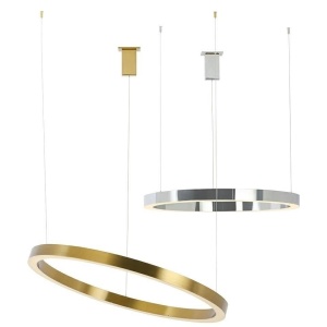 LUSTRA LED, RING SLIM 100, AURIE, CONFECTIONATA DIN OTEL LUSTRUIT, STIL MODERN - Img 6