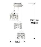 LUSTRA LED SI CRISTAL ANASTASIA 568672 - DESIGN MODERN - SCHULLER - Img 3