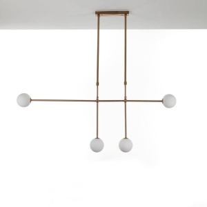 LUSTRA MODERNA, ALYCIA D , COD 4935, STIL MODERN, REALIZAT DIN METAL SI STICLA - Img 4