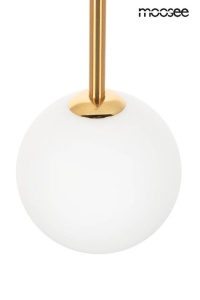 LUSTRA MODERNA LOW AURIE, 133CM, DIN METAL SI ABAJUR STICLA - Img 3