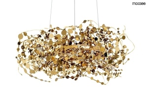 LUSTRA MONETE 60 GOLD, CONFECTIONATA DIN OTEL, STIL MODERN - Img 2