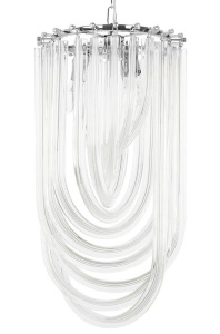 LUSTRA MURANO L, CROM, DIN METAL SI STICLA, STIL MODERN