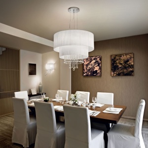 LUSTRA OPERA SP6, ALB, DIN CRISTAL, STIL MODERN - Img 2