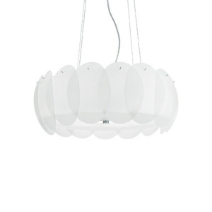 LUSTRA OVALINO SP8, ALB, DIN STICLA, STIL MODERN