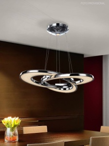 LUSTRA/PLAFONIERA ANISIA, 71 CM, CROM/TRANSPARENT, DIN METAL, STICLA SI ACRIL, STIL MODERN