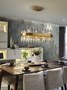 LUSTRA/PLAFONIERA GRACE, 80 CM, AURIU PERIAT/TRANSPARENT, DIN METAL SI STICLA, STIL MODERN - Img 3