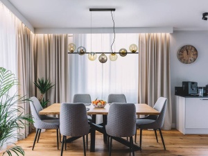 LUSTRA/PLAFONIERA INOA, 120 CM, MULTICOLORA, DIN METAL SI STICLA, STIL MODERN - Img 2