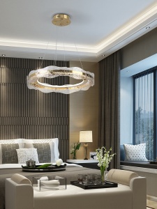 LUSTRA/PLAFONIERA LIRA, 60 CM, AURIU PERIAT/TRANSPARENT, DIN METAL SI STICLA, STIL MODERN - Img 3