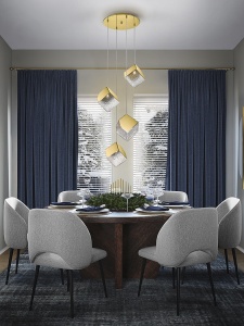 LUSTRA/PLAFONIERA PRISCILA, 50 CM, AURIU/TRANSPARENT, DIN METAL, OTEL SI STICLA, STIL MODERN - Img 3