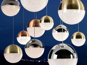 LUSTRA/PLAFONIERA SPHERE, CONECTARE BLUETOOTH, 160/350 CM, CROM/ALAMA/CUPRU/TRANSPARENT, DIN METAL SI POLICARBONAT, STIL MODERN - Img 5