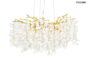 LUSTRA RIVIERA 80 GOLD, CONFECTIONATA DIN OTEL SI ACRIL, STIL MODERN