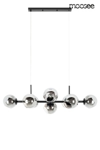 LUSTRA ROMEO BLACK NEAGRA, CONFECTIONATA DIN OTEL SI STICLA, STIL MODERN - Img 2