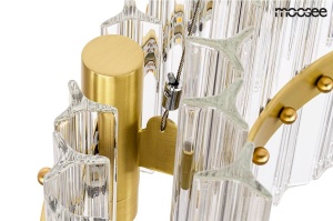 LUSTRA SATURNUS, AURIE 47 DUO, DIN OTEL SI CRISTAL, STIL MODERN - Img 3