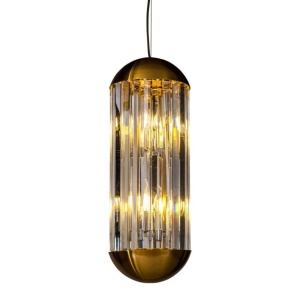 LUSTRA SILA BRONZE, HL-0164, CONFECTIONATA DIN METAL SI CRISTAL, STIL MODERN