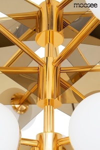 LUSTRA SOLEI GOLD, CONFECTIONATA DIN METAL SI STICLA, STIL MODERN - Img 3