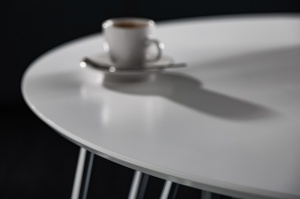 MASA ALBA ARRONDI 6975 DIN METAL SI MDF DESIGN MODERN - Img 3