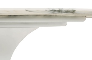 MASA ALBA TULIP ELLIPSE MARBLE ARRABESCATO, CONFECTIONATA DIN MDF SI METAL, STIL MODERN - Img 4