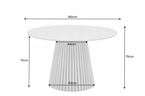 MASA DE SUFRAGERIE ROTUNDA, 140CM, NUC, MDF SI FURNIR, ARTIM GROUP SELECTION - Img 5