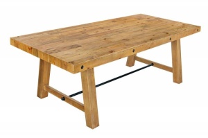 MASA DEOSEBITA, FINCA 240CM, LEMN MASIV, COD 43566, DESIGN INDUSTRIAL - Img 1