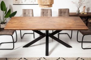 MASA DINING 180CM, GALAXY II, DIN LEMN MASIV SHEESHAM, COD 40246, ASPECT INDUSTRIAL - Img 7