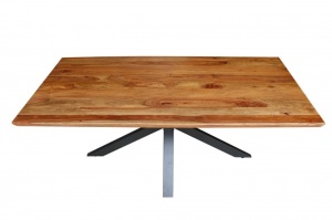 MASA DINING 200CM, GALAXY II, DIN LEMN MASIV SHEESHAM, COD 40245, ASPECT INDUSTRIAL - Img 6