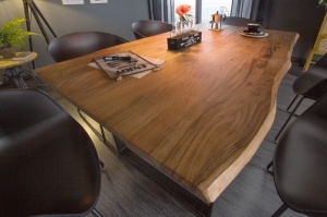 MASA DINING, DIN LEMN MASIV 180CM, MAMMUT, COD 40048, STIL VINTAGE
