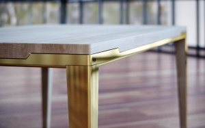 MASA DINING DYLE ESSENCE 001 200x100, DIN METAL SI LEMN MASIV, STIL MODERN B2 - Img 2
