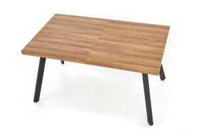 MASA DINING EXTENSIBILA BERLIN, NUC/NEGRU, 140/180 CM, BLAT DIN MDF SI PICIOARE DIN METAL, STIL VINTAGE - Img 7