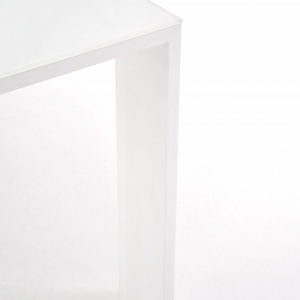 MASA DINING EXTENSIBILA STANFORD, ALBA, 130/210 CM, BLAT DIN MDF LACUIT SI PICIOARE DIN METAL, STIL MODERN - Img 7