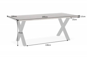 MASA DINING, GENESIS VINTAGE 200CM, DIN LEMN DE SALCAM SI METAL, ARTIM GROUP SELECTION - Img 7