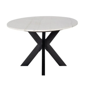 MASA DINING LEXINGTON, 230 CM, ALB CU EFECT DE MARMURA/NEGRU , DIN MARMURA SI METAL, RICHMOND INTERIORS - Img 2