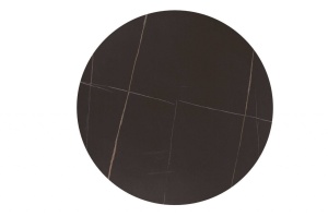 MASA DINING/LIVING ESPERO, 80 CM, EFECT DE MARMURA NEAGRA/NEGRU, BLAT DIN CERAMICA SI PICIOR DIN METAL, STIL MODERN - Img 3