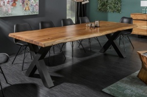 MASA DINING, MAMMUT 300CM, DIN METAL SI LEMN MASIV SALCAM, DESIGN INDUSTRIAL, ARTIM GROUP SELECTION