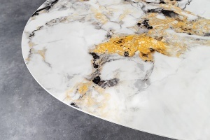 MASA DINING, SCULPTURE 280CM, CADRU DIN METAL SI BLAT DIN CERAMICA, ASPECT MARMURA, ARTIM GROUP SELECTION - Img 2