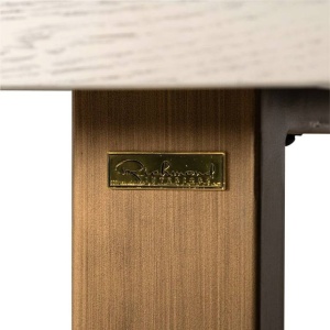 MASA DINING WHITEBONE, 235 CM, CREM/CUPRU, DIN LEMN DE STEJAR SI METAL, RICHMOND INTERIORS - Img 7