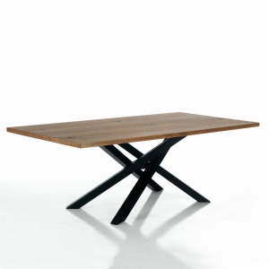 MASA ELEGANTA 200CM, QUATRIEME , COD 5093, STIL INDUSTRIAL, REALIZATA DIN LEMN MASIV DE SALCAM SI FURNIR