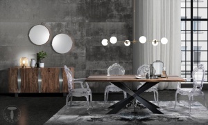 MASA ELEGANTA DE LUX DIN LEMN 195CM, ANUBI, COD 4361, STIL MODERN, REALIZATA DIN LEMN MASIV DE SALCAM - Img 7