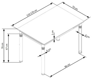 MASA EXTENSIBILA DE BUCATARIE L31 ALB DESIGN MODERN HALMAR - Img 2