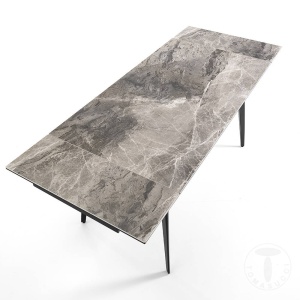 MASA EXTENSIBILA DIN CERAMICA 140/200CM, MOMO, COD 3653, STIL MODERN, REALIZATA DIN METAL SI CERAMICA - Img 3
