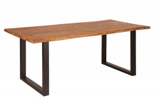 MASA LIVING 160CM, MAMMUT, METAL SI LEMN MASIV SALCAM, ARTIM GROUP COLLECTION - Img 4
