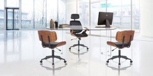 MASA MODERNA/OFFICE OVALA 180CM, KAYA, DIN STICLA SECURIZATA, ARTIM GROUP SELECTION